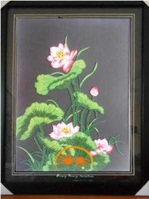 Tranh hoa sen HandMade cực đẹp