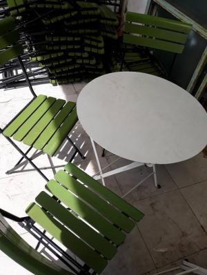 Thanh lý gấp 10 bộ bàn ghế cafe xếp siêu xinh