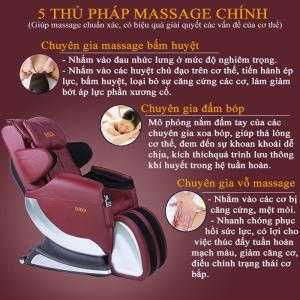 Ghế mát xa xoa day bấm huyệt giảm đau