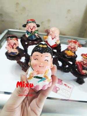 Bộ Tượng Cửu Thần May Mắn - Kèm Đế - Cửu Thần Tọa Đế