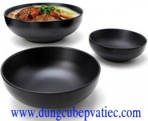 Chén melamin đen phục vụ món ăn Hàn Quốc, Nhật Bản