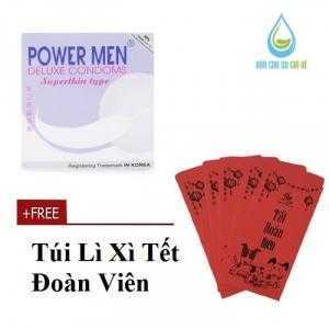 Bao cao su BCS Powermen Siêu Mỏng (Hộp 3 Cái) Tặng Bao Lì Xì Xuân 2018