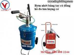 Bơm nhớt bằng tay có đồng hồ đo lưu lượng cơ HIDI 20-OM