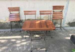 Bàn ghế gỗ xếp cafe sân vườn. Giao hàng toàn quốc. Liên hệ: 0906843059 Lê Hoàng (24/24)