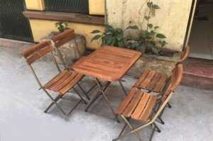Bộ bàn ghế xếp quán cafe sân vườn. Giao hàng toàn quốc. Liên hệ: 0906843059 Lê Hoàng (24/24)