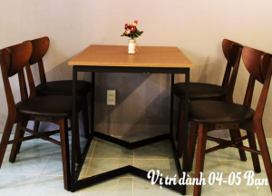Ghế gỗ cafe bọc nệm da