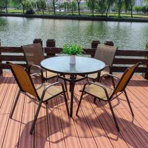 Bộ bàn ghế cafe vải lưới Textilene Logic sang trọng. Miễn phí vận chuyển.