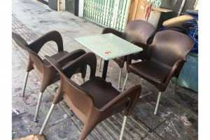 Bộ bàn ghế cafe nhựa đúc, inox giá xuất xưởng. Giao hàng toàn quốc. Liên hệ: 0906843059 Lê Hoàng (24/24)