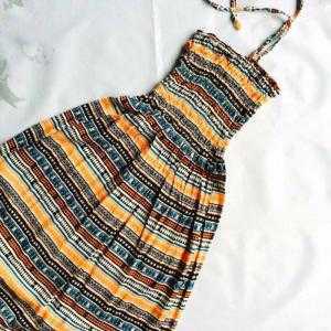 Đầm maxi thổ cẩm