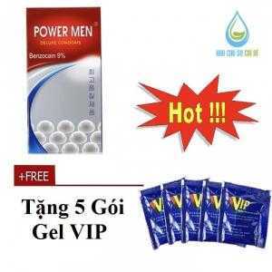 Bao Cao Su Powermen Ngọc Trai (Hộp 2 Cái) Tặng gel VIP