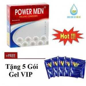 Bao Cao Su Powermen Ngọc Trai (Hộp 3 Cái) tặng Gel VIP