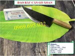 Dao phúc sen - Dao bầu nhọn cán gỗ xoan