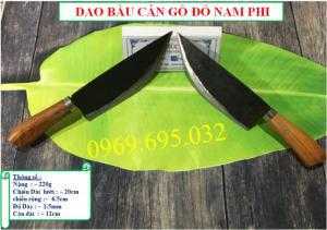 Dao phúc sen - Dao bầu nhọn cán gỗ gõ đỏ nam phi