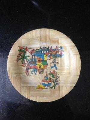 Đĩa trang trí đk 10,8cm, hình bang Florida Mỹ, và nước Trinidad and Tobago Châu Phi