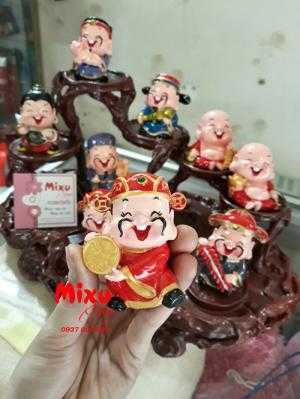 Bộ Tượng Thần Tài + Phật Tổ + Tứ Không - Kèm Chân Đế