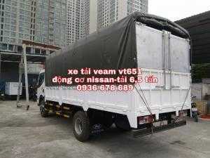 Xe tải Veam vt651, động cơ Nissan, thùng 5m1,tải trọng 6,5 tấn