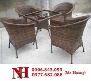 Mẫu ghế nhựa giả mây cho sân vườn. Liên hệ: 0906843059 Lê Hoàng (24/24)