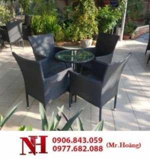 Mẫu ghế nhựa giả mây cho sân vườn