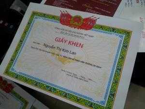 In giấy khen giá rẻ tại TPHCM