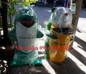 Thùng rác gấu trúc thùng rác cá heo