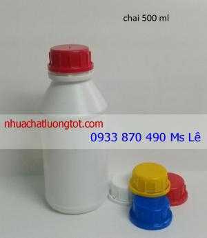 Vỏ chai nhựa hdpe 1 lít, vỏ chai nhựa đựng thuốc sâu 500 ml, chai nhựa đựng thuốc tẩy 250 ml tphcm