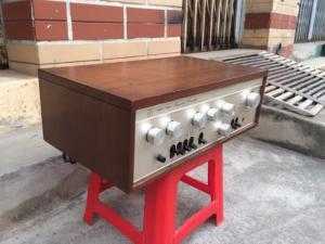 Amply Luxman SQ606, vỏ gỗ cực hiếm, 4 sò nhôm