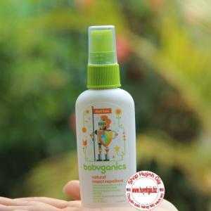 Xịt chống muỗi côn trùng cho bé Babyganics hàng Mỹ xách tay