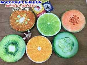 Gối trái cây 3D, nệm ngồi trái cây 3D