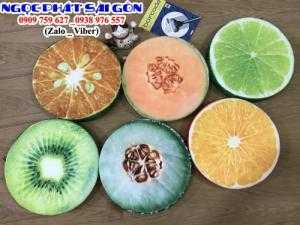 Gối ngồi trái cây, nệm ngồi trái cây in 3D, đệm ngồi trái cây 3D mới độc lạ, nệm ngồi bệt. Mới 100%