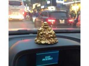 Tượng Phật Di lạc mạ vàng 24K may mắn