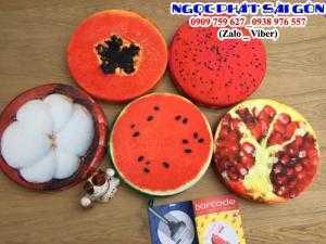Đệm ngồi . Nệm ngồi bệt .Gối Ôm hình trái cây in 3D.