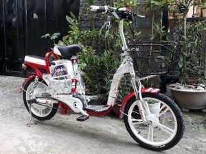 Xe đạp điện yamaha xài 2 phuộc nhún sau