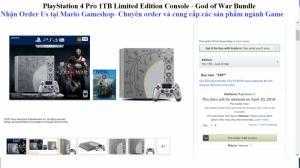Nhận order PlayStation 4 Pro 1TB Limited Edition Console - God of War Bundle