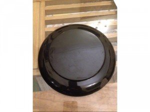 Đĩa sơn mài khảm trai xưa, hình khóm hoa cúc, đk 20cm