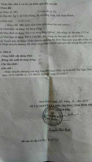 Bán đất ấp 1 Tiến Hưng Đồng Xoài Bình Phước