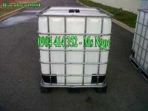 Bồn nhựa 1000 lít mới , thùng ibc 1000 lít đựng dầu , tank nhựa 1000 lít có khung sắt