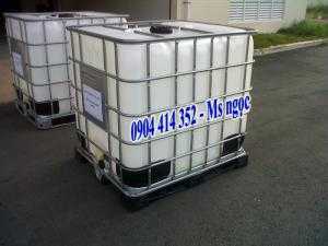 Bồn nhựa 1000 lít mới , thùng ibc 1000 lít đựng dầu , tank nhựa 1000 lít có khung sắt