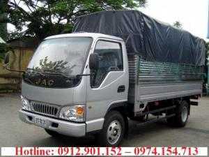 Jac 2.4 tấn/2T4 thùng bạt. Xe có sẵn máy lạnh. Bảo hành chính hãng trên toàn quốc.