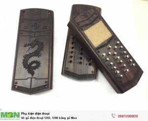 Vỏ gỗ điện thoại 1202, 1280 bằng gỗ Mun