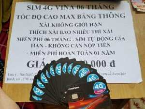 Sim 4G vina 6thángxài sướng không phiền