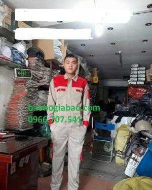 Quần Áo Bảo Hộ Kỹ Sư Pha Màu Ghi Đỏ Túi Hộp Ba102