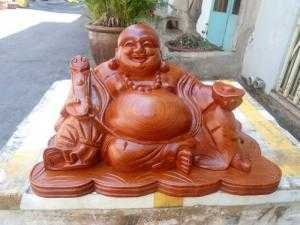 Tượng Phật Di Lặc ngồi gỗ hương - TPT30h