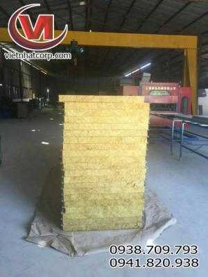 Thi công sandwich panel rockwool chống cháy ,cách nhiệt