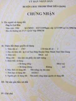 Bán Đất trồng cây lâu năm 886m2 mặt tiền rộng 36m ở Tiền Giang