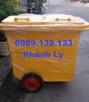 Bán thùng rác y tế đạp chân giá rẻ, xe thu gom rác thải, xe đẩy rác gía rẻ