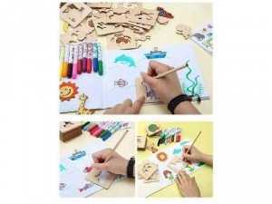 Bộ khuôn vẽ bằng gỗ dành cho các bé