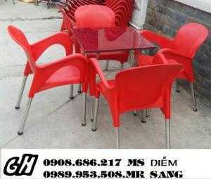 Bàn ghế nhựa cafe sân vườn giá rẻ nhất hgh076