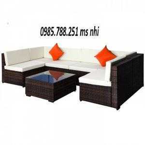 Sofa mây nhựa quán cafe, phòng khách giá siêu rẻ