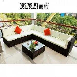Sofa mây nhựa quán cafe, phòng khách giá siêu rẻ