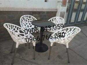 Bàn ghế nhựa hoa văn giá rẻ